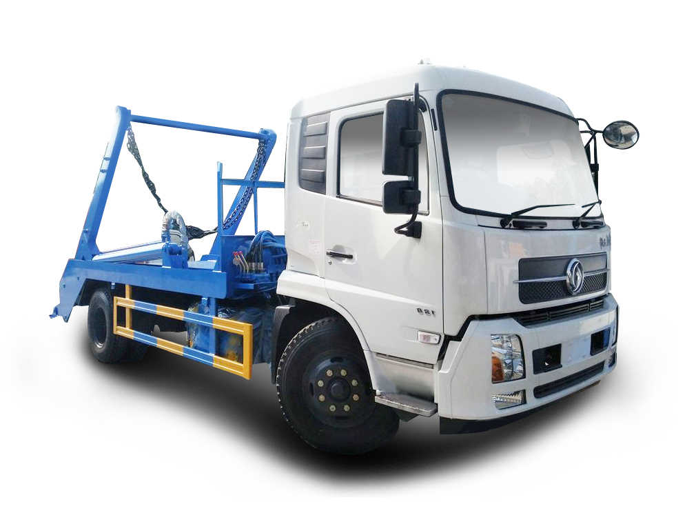 国六3方 蓝牌跃进 勾臂垃圾车